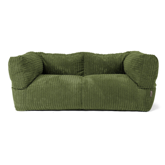 Albert Sækkestol Sofa 2 pers - Klassisk Jernbanefløjl Skovgrøn 01