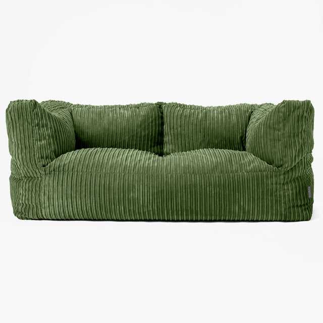 Albert Sækkestol Sofa 2 pers - Klassisk Jernbanefløjl Skovgrøn 01