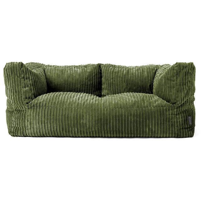 Albert Sækkestol Sofa 2 pers - Klassisk Jernbanefløjl Skovgrøn 01
