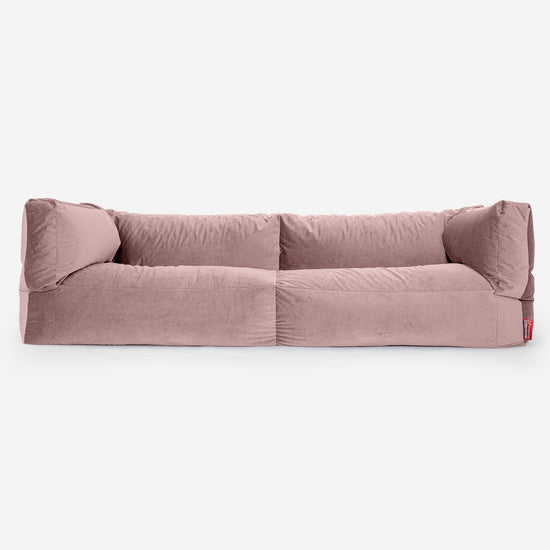 Albert Sækkestol Sofa 3 pers - Fløjl Lyserød 01