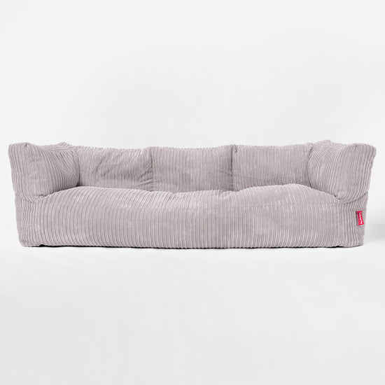 Albert Sækkestol Sofa 3 pers - Klassisk Jernbanefløjl Sølvgrå 01