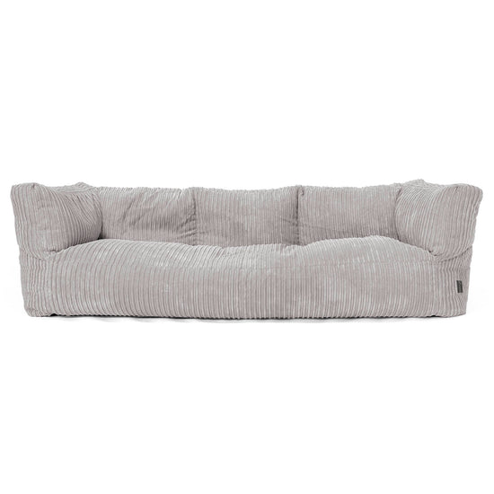 Albert Sækkestol Sofa 3 pers - Klassisk Jernbanefløjl Sølvgrå 01