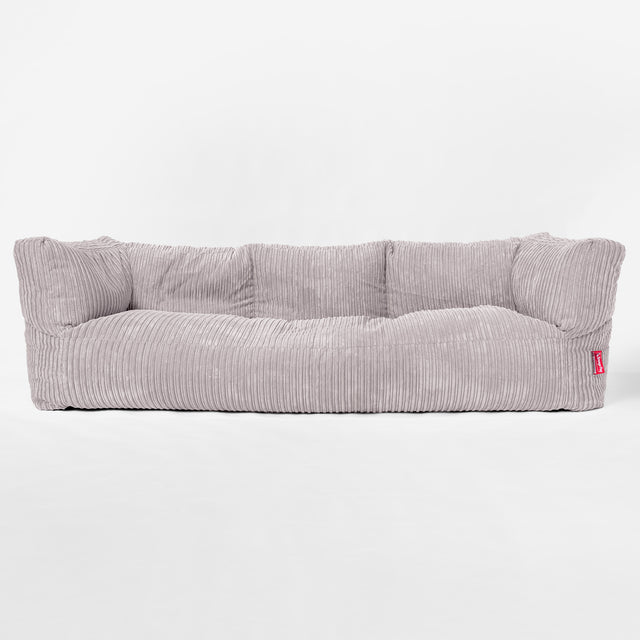 Albert Sækkestol Sofa 3 pers - Klassisk Jernbanefløjl Sølvgrå 01