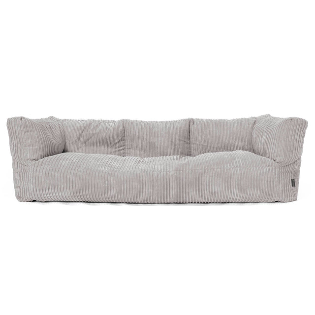 Albert Sækkestol Sofa 3 pers - Klassisk Jernbanefløjl Sølvgrå 01