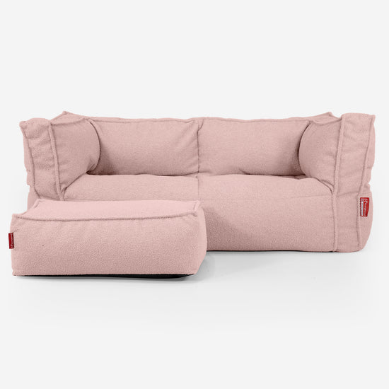 Albert Sækkestol Sofa 2 pers - Boucle Lyserød_02