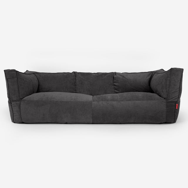 Albert Sækkestol Sofa 3 pers - Babyfløjl Kul 01