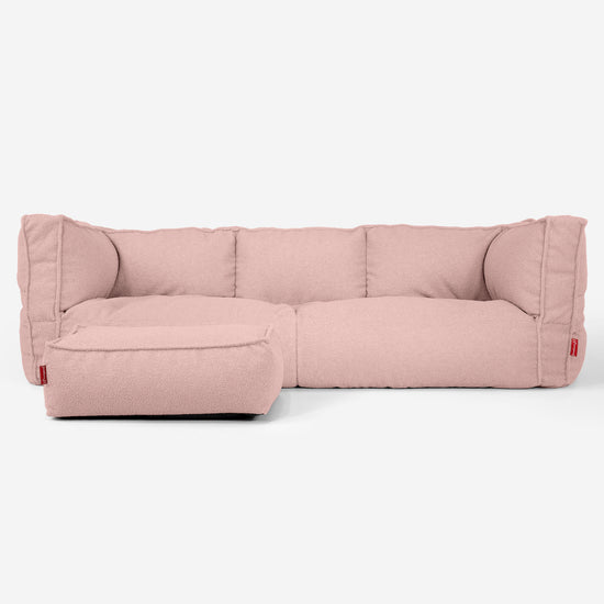 Albert Sækkestol Sofa 3 pers - Boucle Lyserød_02