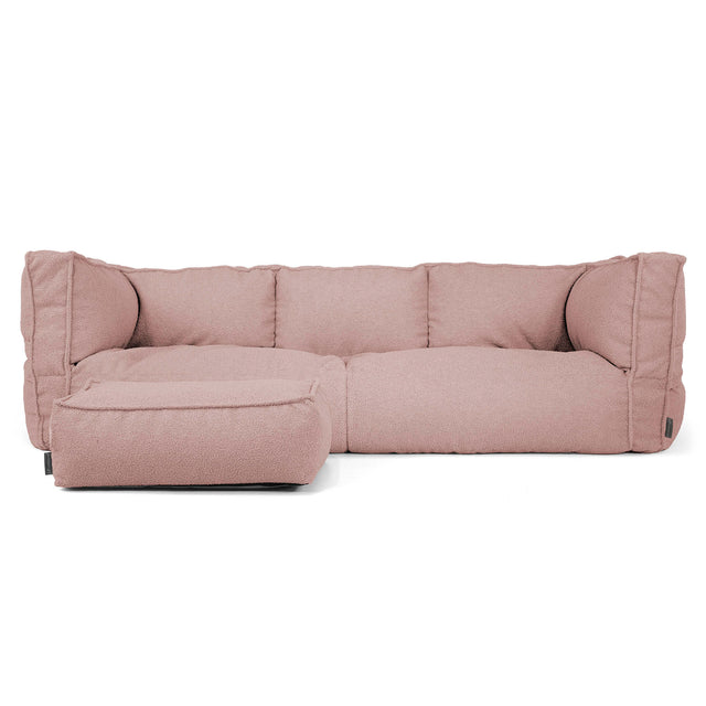 Albert Sækkestol Sofa 3 pers - Boucle Lyserød_02