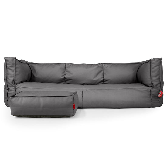 Albert Sækkestol Sofa 3 pers - Vegansk Læder Grå 02
