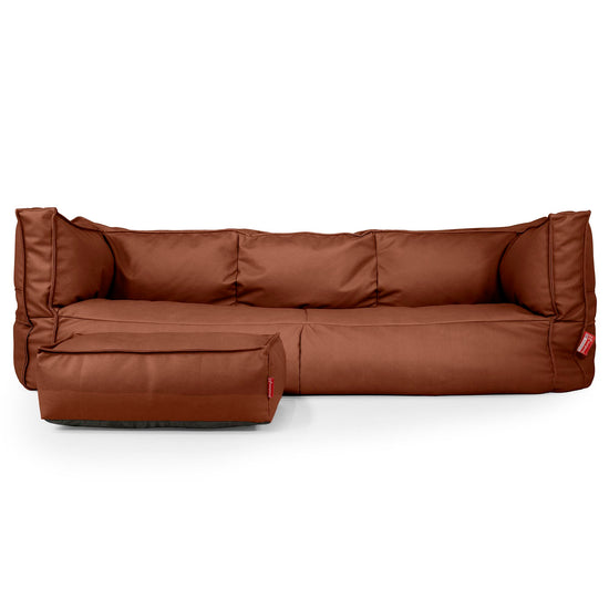 Albert Sækkestol Sofa 3 pers - Vegansk Læder Kastanje 02