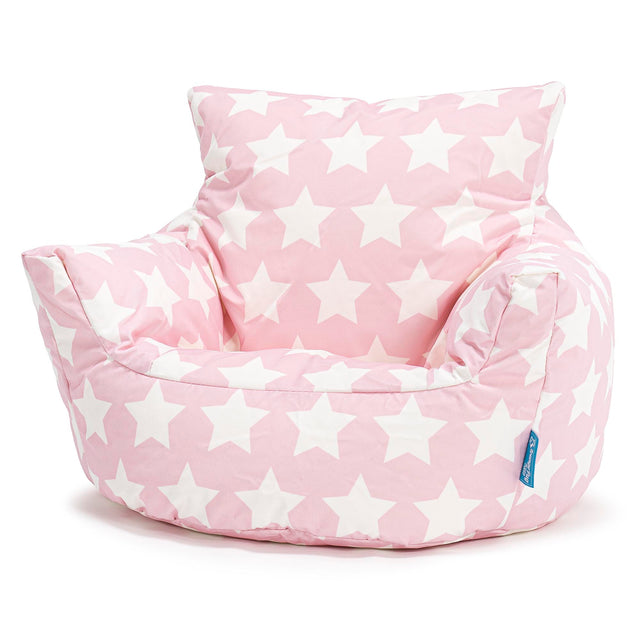 Sækkestol Børn 1-3 år - Trykt Stjerner Pink 01