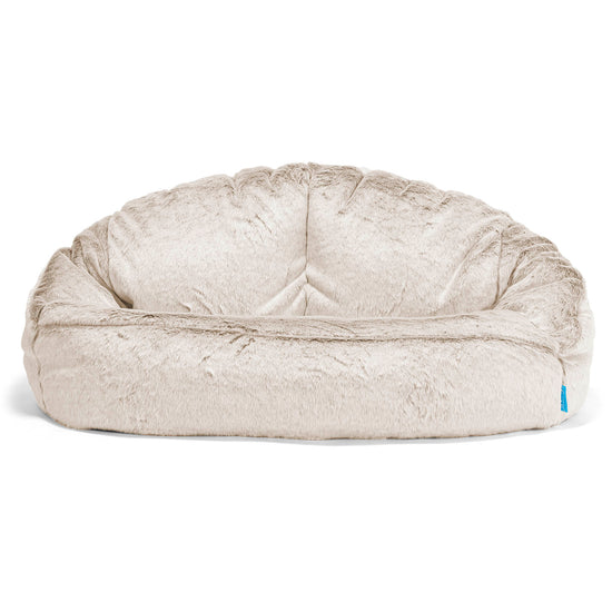 Bubble Børnesofa 2-6 år - Imiteret Kaninpels Gyldenbrun 01