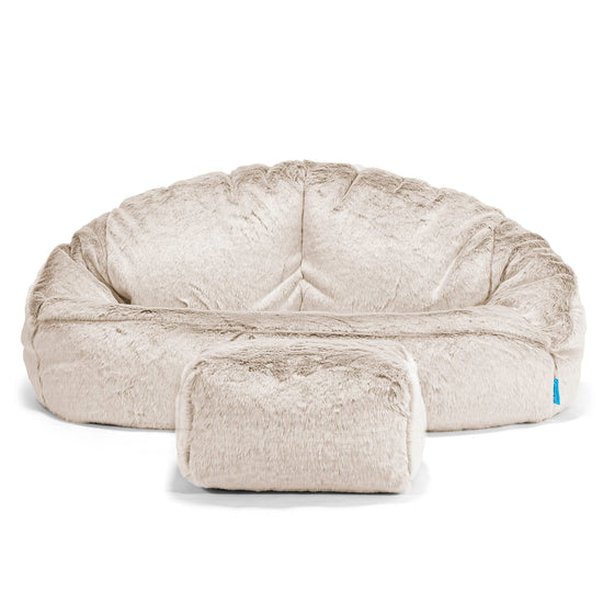 Bubble Børnesofa 2-6 år - Imiteret Kaninpels Gyldenbrun 02