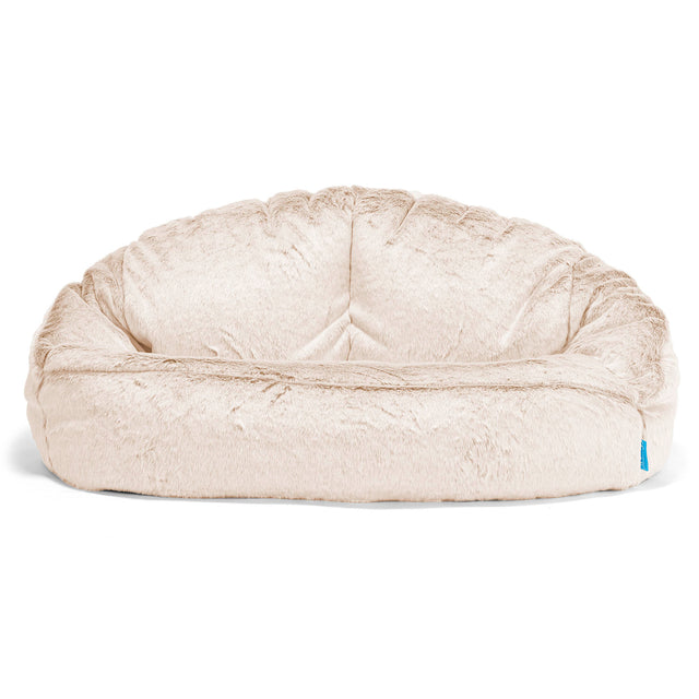 Bubble Børnesofa 2-6 år - Imiteret Kaninpels Hvid 01