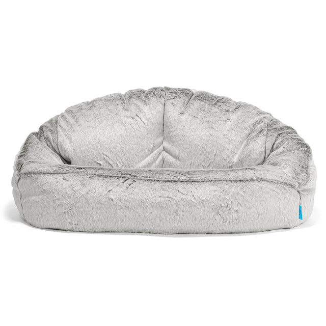 Bubble Børnesofa 2-6 år - Imiteret Kaninpels Lysegrå 01