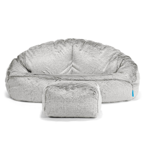 Bubble Børnesofa 2-6 år - Imiteret Kaninpels Lysegrå 02