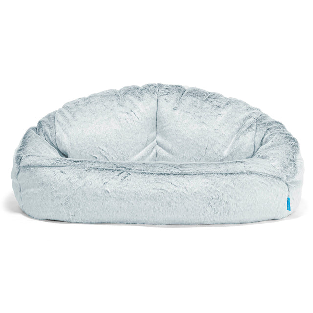 Bubble Børnesofa 2-6 år - Imiteret Kaninpels Støvet Blå 01