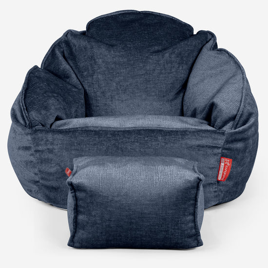 Bubble-sækkestol - Chenille Navy 02