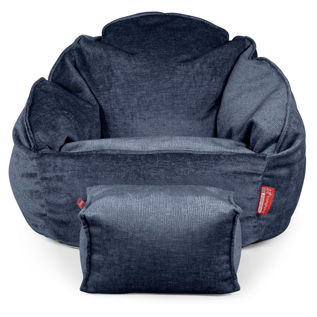 Bubble-sækkestol - Chenille Navy 02