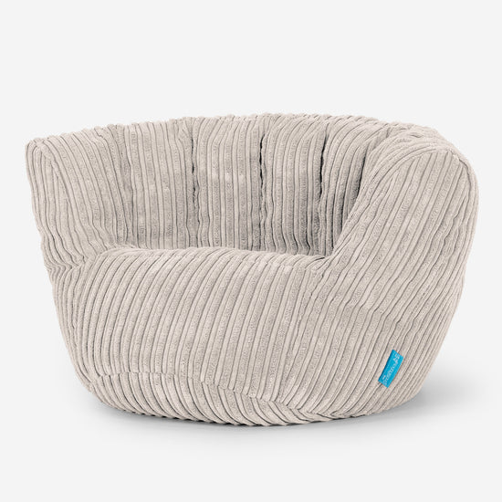 Charles Vintish Sækkestol Børn 2-6 år - Klassisk Jernbanefløjl Elfenben 02