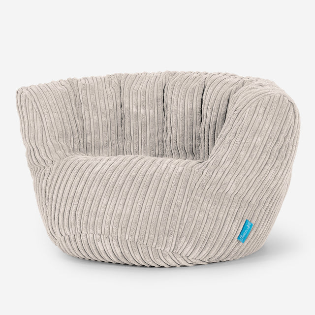 Charles Vintish Sækkestol Børn 2-6 år - Klassisk Jernbanefløjl Elfenben 02