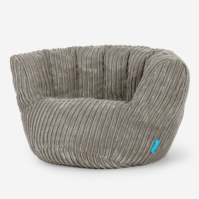 Charles Vintish Sækkestol Børn 2-6 år - Klassisk Jernbanefløjl Mink 02