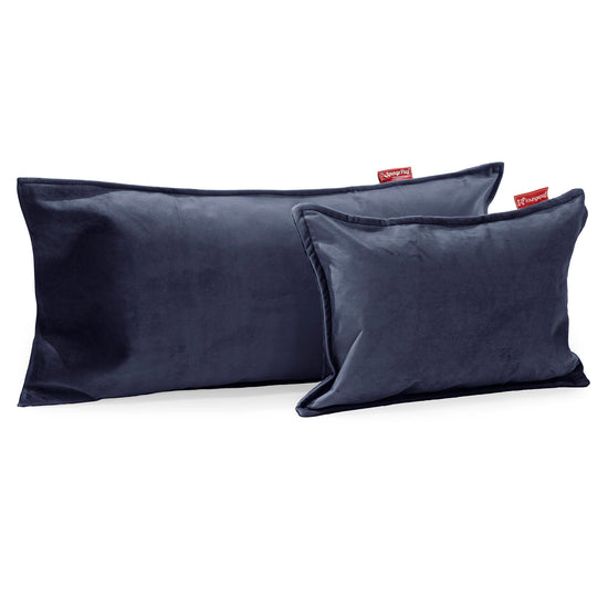 CloudSac 50 Kæmpe Pude med Memory Skum 40 x 80cm - Fløjl Marineblå 03
