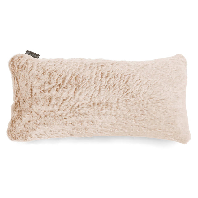 CloudSac 50 Kæmpe Pude med Memory Skum 40 x 80cm - Imiteret Kaninpels Hvid 01