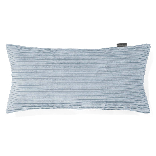 CloudSac 50 Kæmpe Pude med Memory Skum 40 x 80cm - Klassisk Jernbanefløjl Baby Blå 01