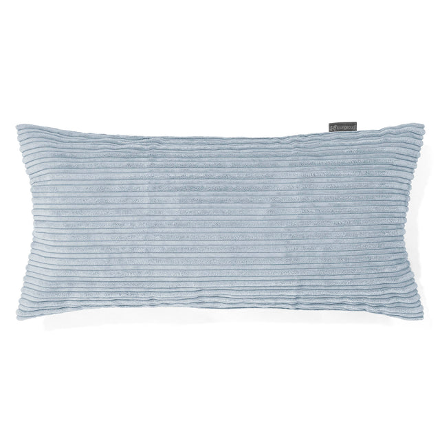 CloudSac 50 Kæmpe Pude med Memory Skum 40 x 80cm - Klassisk Jernbanefløjl Baby Blå 01