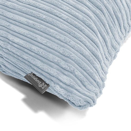CloudSac 50 Kæmpe Pude med Memory Skum 40 x 80cm - Klassisk Jernbanefløjl Baby Blå 02