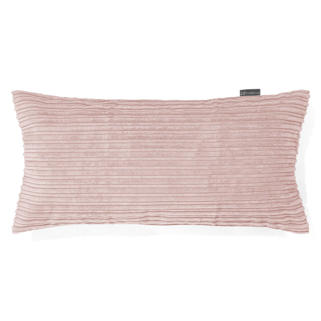 CloudSac 50 Kæmpe Pude med Memory Skum 40 x 80cm - Klassisk Jernbanefløjl Blush Lyserød 01