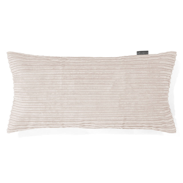 CloudSac 50 Kæmpe Pude med Memory Skum 40 x 80cm - Klassisk Jernbanefløjl Elfenben 01