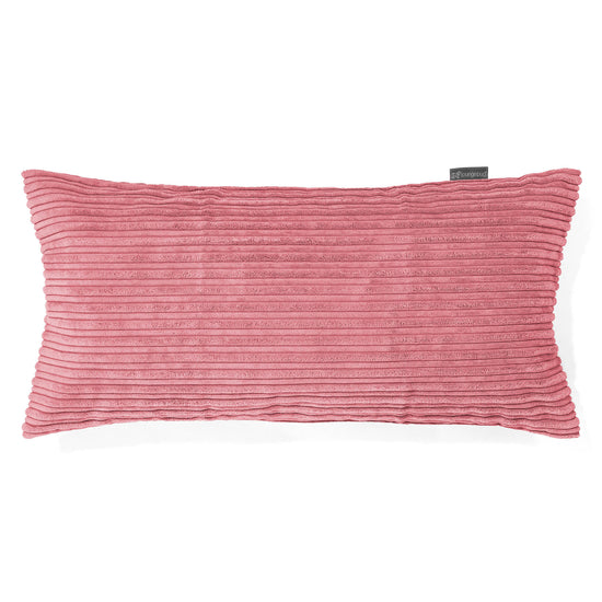 CloudSac 50 Kæmpe Pude med Memory Skum 40 x 80cm - Klassisk Jernbanefløjl Koral 01