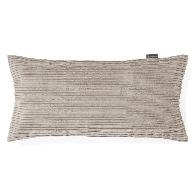CloudSac 50 Kæmpe Pude med Memory Skum 40 x 80cm - Klassisk Jernbanefløjl Mink 01