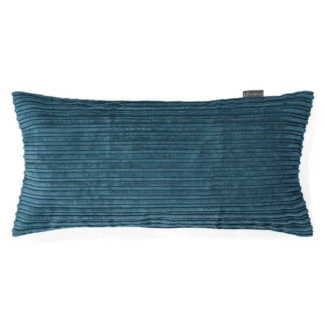 CloudSac 50 Kæmpe Pude med Memory Skum 40 x 80cm - Klassisk Jernbanefløjl Navy 01