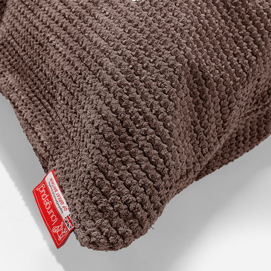 CloudSac 50 Kæmpe Pude med Memory Skum 40 x 80cm - Pom Pom Chokolade Brun 02