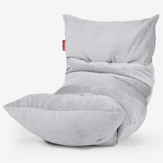 Eva Lounger Sækkestol - Chenille Grå 01