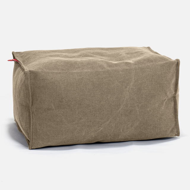 Fodskammel - Stonewashed denim Kaki 01