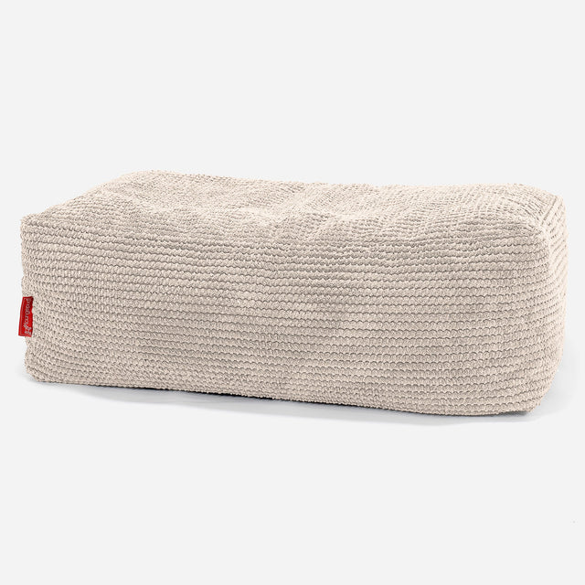 CloudSac 100 Fodskammel med Memory Skum - Pom Pom Cremefarvet 01