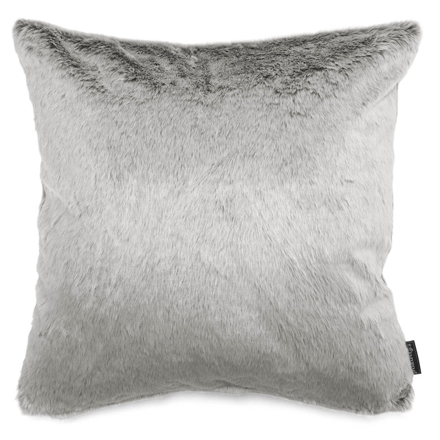 Kæmpe Pude 70 x 70cm - Imiteret Kaninpels Lysegrå 01