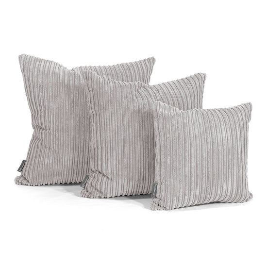 Kæmpe Pudebetræk 70 x 70cm - Klassisk Jernbanefløjl Aluminium Søl 02