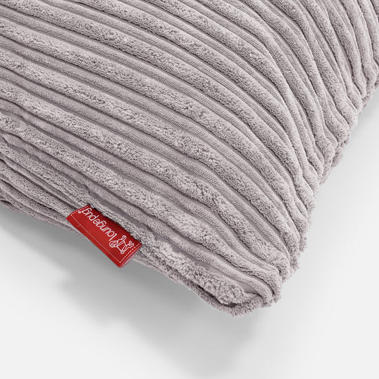 Kæmpe Pudebetræk 70 x 70cm - Klassisk Jernbanefløjl Aluminium Søl 03