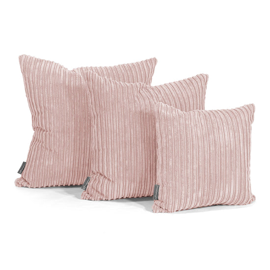 Kæmpe Pude 70 x 70cm - Klassisk Jernbanefløjl Blush Lyserød 02