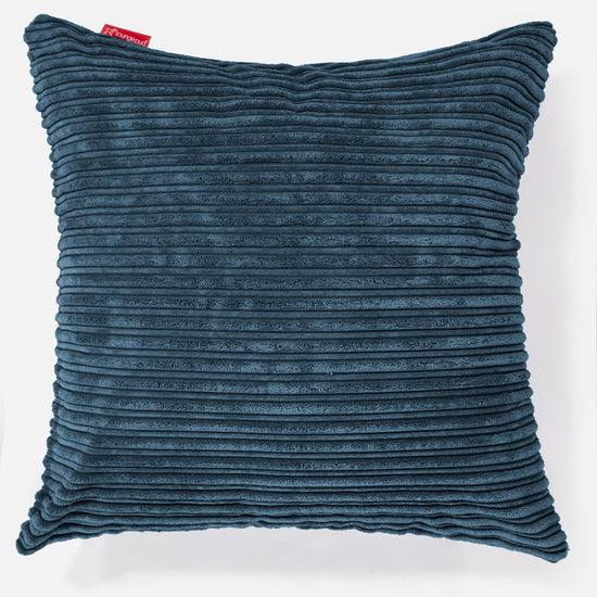 Kæmpe Pude 70 x 70cm - Klassisk Jernbanefløjl Navy 01