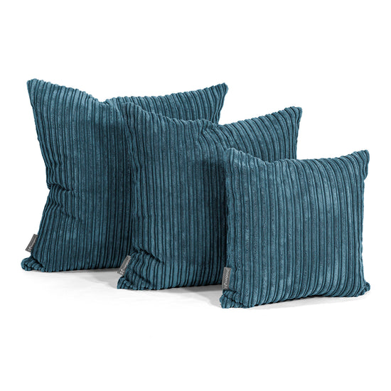 Kæmpe Pude 70 x 70cm - Klassisk Jernbanefløjl Navy 02