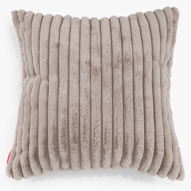 Kæmpe Pudebetræk 70 x 70cm - Ultraplysfløjl Mink 01