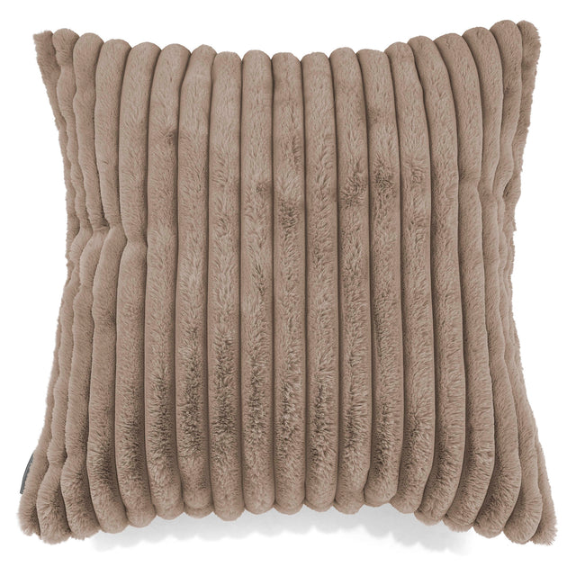 Kæmpe Pudebetræk 70 x 70cm - Ultraplysfløjl Mink 01