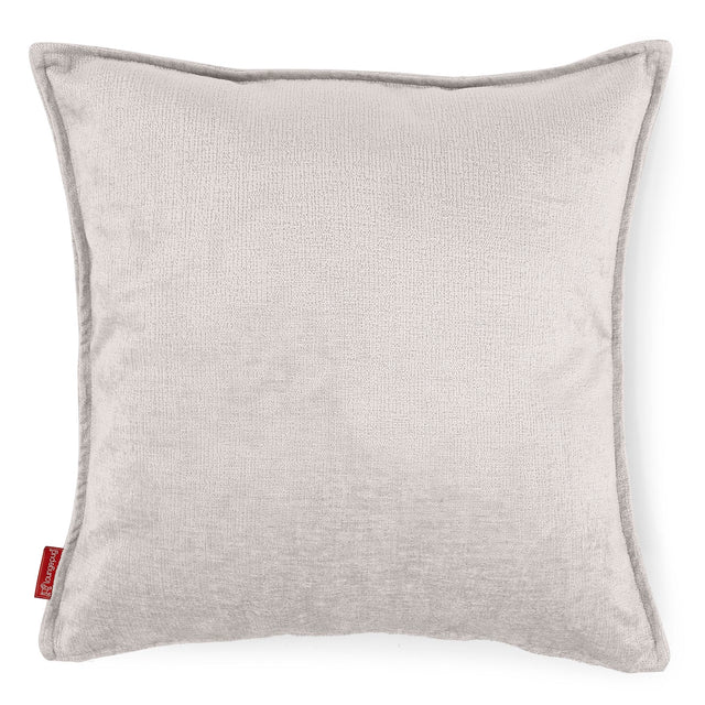 Kæmpe Pudebetræk 70 x 70cm - Chenille Cremefarvet 01