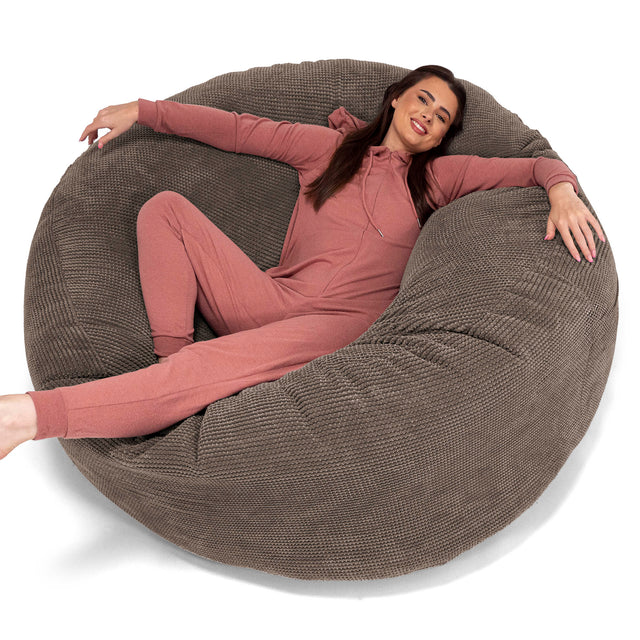 Kæmpe Sækkestol Sofa XXL 'Mega Mammut' - Pom Pom Chokolade Brun 01